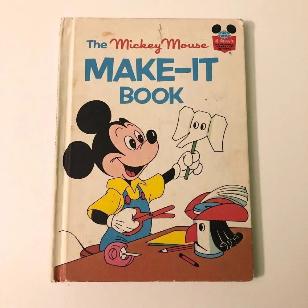 Vtg 1974 Mickey Mouse Make It Book Disneys Wonderful World of Reading Book